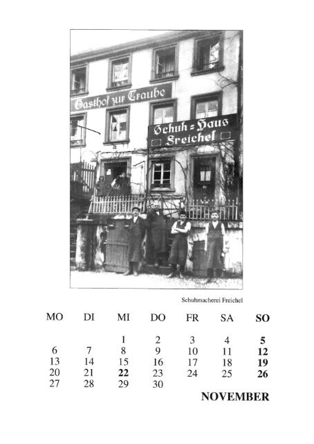 Historischer Kalender 1995 - Historischer Verein Lebach EV