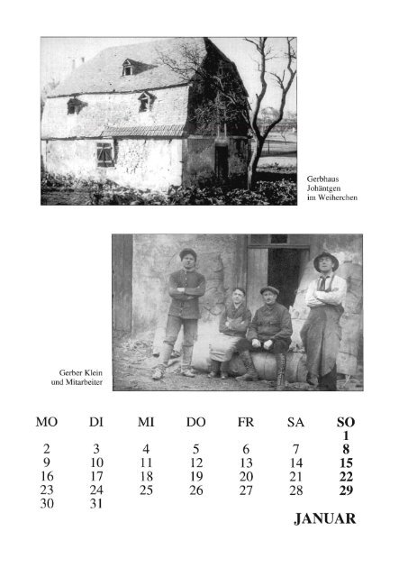 Historischer Kalender 1995 - Historischer Verein Lebach EV