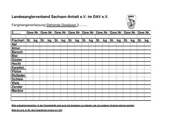 Fangmeldung - Landesanglerverband Sachsen-Anhalt e.V.