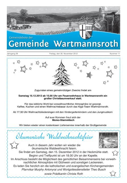 Gemeindebote Dezember 2012 - Gemeinde Wartmannsroth