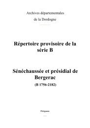 Répertoire provisoire - Archives départementales