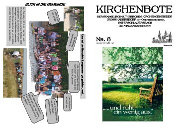 August - Evangelischen Kirchengemeinde Großhabersdorf