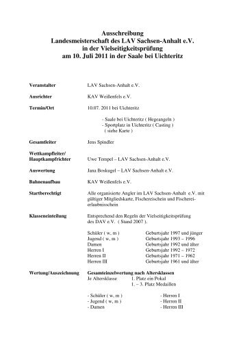 Ausschreibung Landesmeisterschaft des LAV Sachsen-Anhalt eV in ...