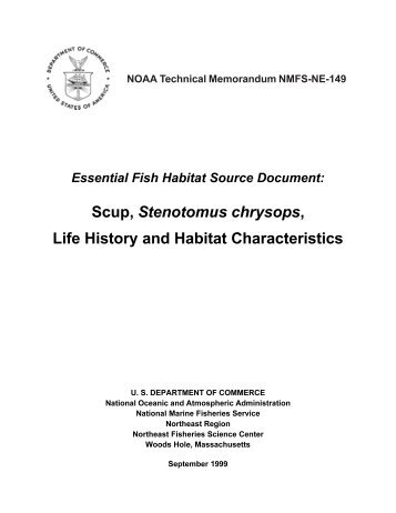 Scup, Stenotomus chrysops, Life History and Habitat Characteristics