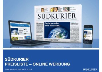 SÜDKURIER PREISLISTE – ONLINE WERBUNG