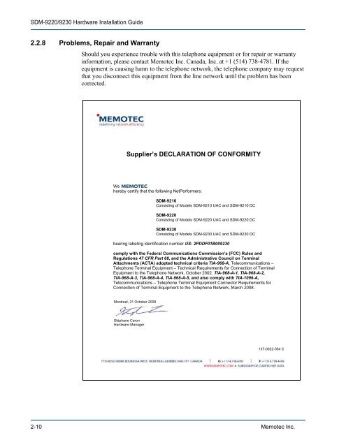 SDM-9220/9230 - Comtech EF Data