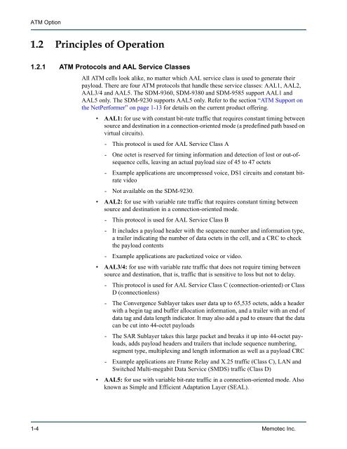 ATM Option System Reference - Comtech EF Data