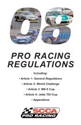 Pro Racing Regulations - Racersites