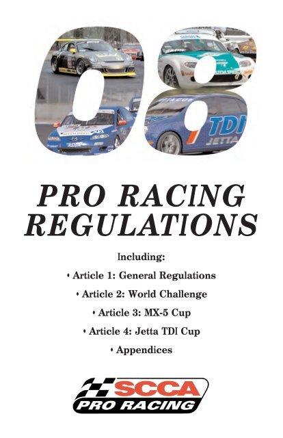 Pro Racing Regulations image photo