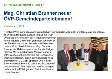 Mag. christian Brunner neuer ÖVP-Gemeindeparteiobmann!
