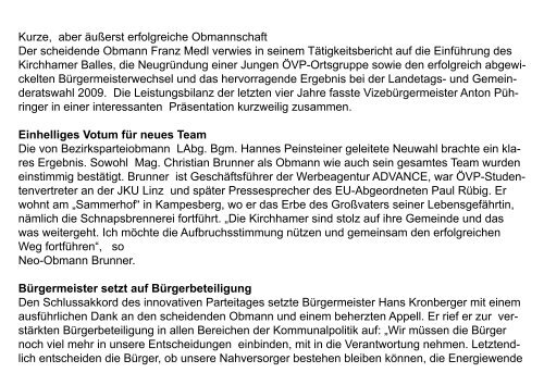 Mag. christian Brunner neuer ÖVP-Gemeindeparteiobmann!