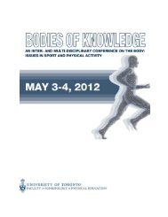 Program - Faculty of Kinesiology & Physical Education - University of ...