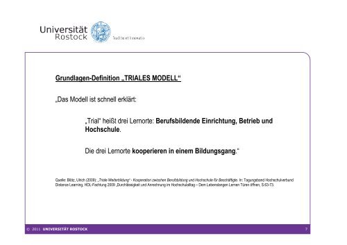 Das „TRIALE MODELL“ Zur akademischen Weiterbildung von ... - BiBB