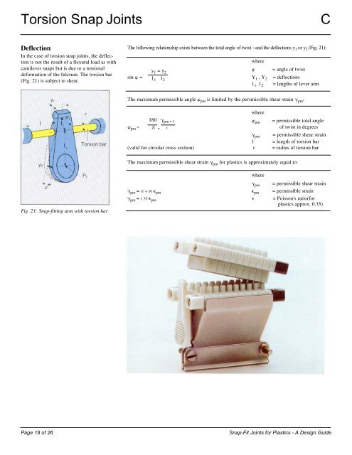 Snap-Fit Joints for Plastics - A Design Guide - MIT