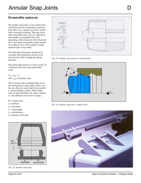 Snap-Fit Joints for Plastics - A Design Guide - MIT