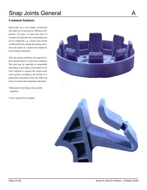 Snap-Fit Joints for Plastics - A Design Guide - MIT