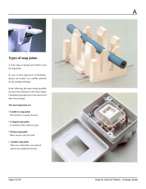 Snap-Fit Joints for Plastics - A Design Guide - MIT