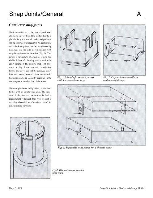 Snap-Fit Joints for Plastics - A Design Guide - MIT