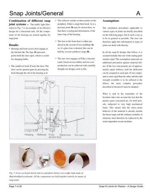 Snap-Fit Joints for Plastics - A Design Guide - MIT