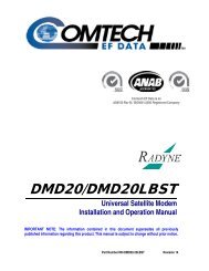 DMD20/DMD20LBST - Comtech EF Data