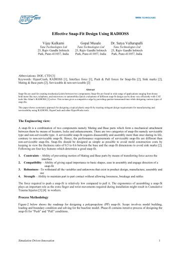 Effective Snap-Fit Design Using RADIOSS Solver - Global HTC Home