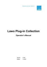 Lawo Plug-in Collection Operators Manual