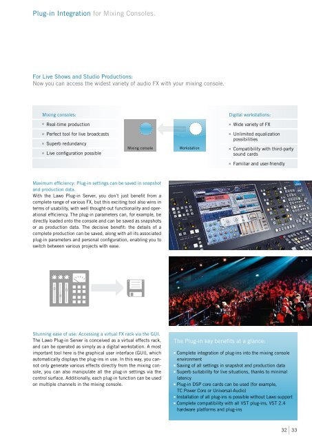 Products 2009 For broadcast, production, radio and live ... - Lawo