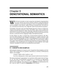 Chapter 9 DENOTATIONAL SEMANTICS - Mathematical Sciences ...