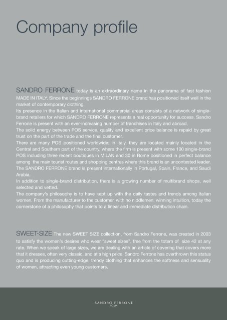 Company Profile - Sandro Ferrone