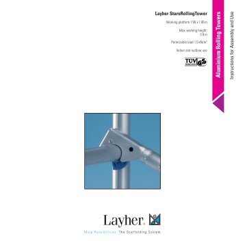 Aluminium Rolling Towers - Layher