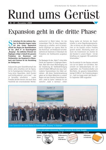 Expansion geht in die dritte Phase - Layher