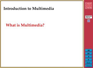 CM0340 Chapter 1: Introduction to Multimedia