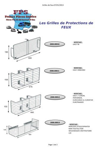 Grilles de feux