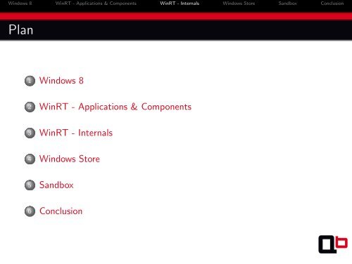 Windows RunTime - Hack In The Box 2012 - QuarksLAB