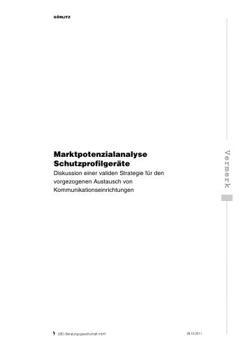 Marktpotenzialanalyse Schutzprofilgeräte - LBD ...