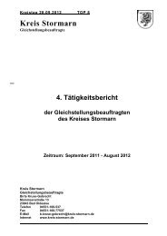 4. Tätigkeitsbericht der Gleichstellungsbeauftragten ... - Kreis Stormarn