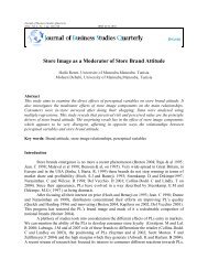 Store Image as a Moderator of Store Brand Attitude - Journal of ...