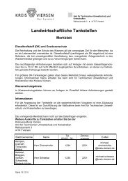 Landwirtschaftliche Tankstellen Merkblatt - Kreis Viersen