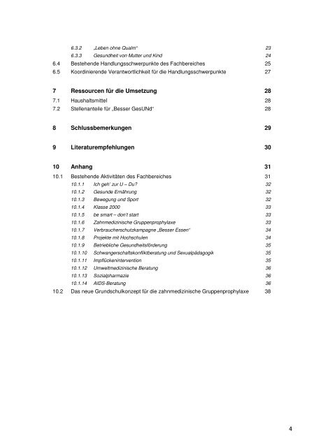 Gesundheitskonzept "Besser GesUNd" - Kreis Unna