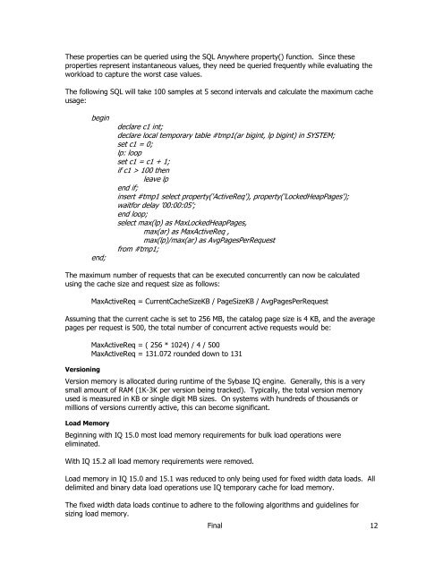 A Practical Hardware Sizing Guide for Sybase IQ