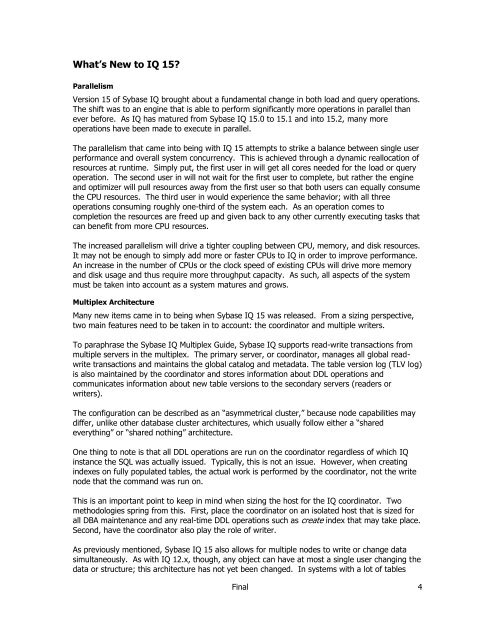 A Practical Hardware Sizing Guide for Sybase IQ