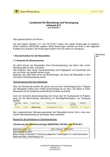 Infobrief 2/11 vom 28.09.2011 - LBV - Baden-Württemberg