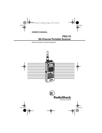 PRO-70 50-Channel Portable Scanner - Radio Shack