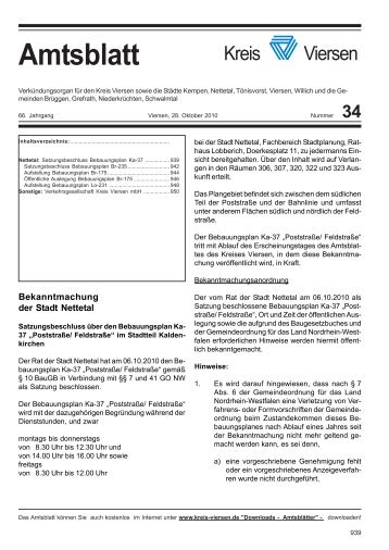 Amtsblatt - Kreis Viersen