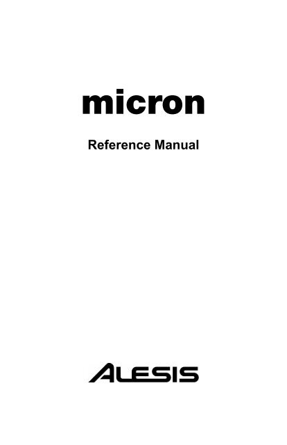 Alesis Micron Owners Manual.pdf - Fdiskc