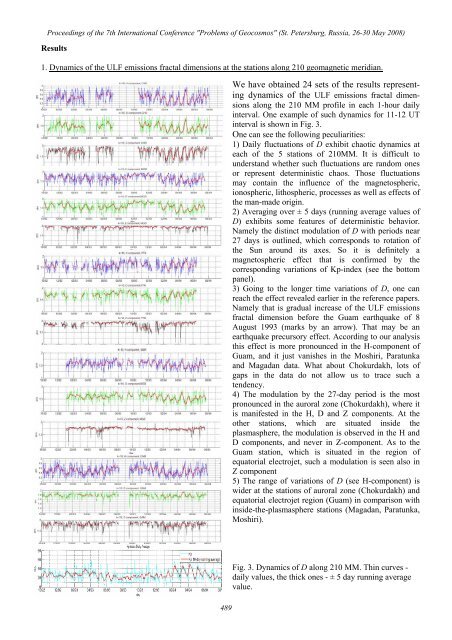 PROBLEMS OF GEOCOSMOS