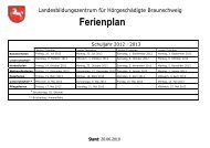 Ferienplan - LBZH Braunschweig