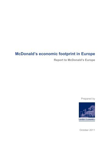 McDonald's economic footprint in Europe - McDonalds Virtual Press ...