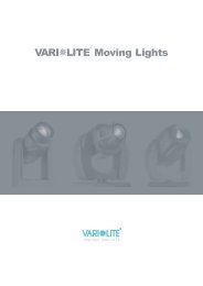 VARI LITE Moving Lights - LDDE Vertriebs GmbH