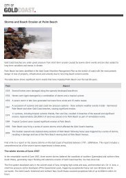 Storms and Beach Erosion at Palm Beach - Gold Coast City Council